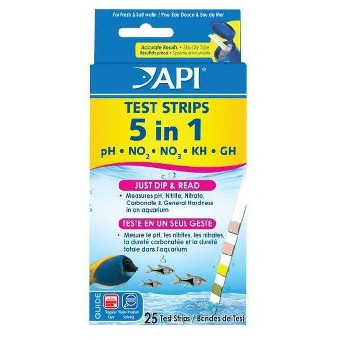 API Quick Testing Strips 5 in 1 - Aquatic Supplies Australia