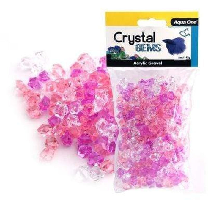 Aqua One Acrylic Crystal Gems Purple Passion 145g - Aquatic Supplies Australia