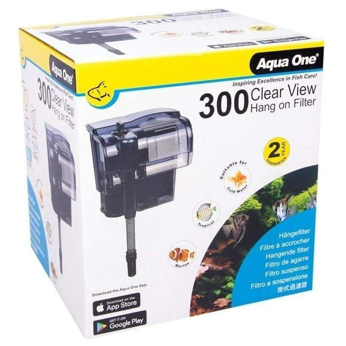 Aqua One ClearView 300 Hang On Filter (80L, 300L/h) Aquatic Supplies Australia