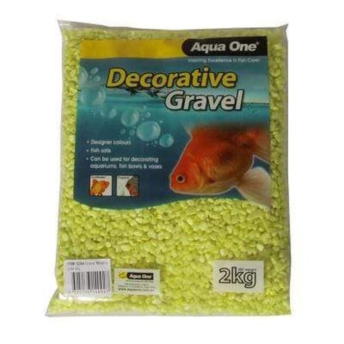 Aqua One Gravel Metallic Lime 2kg - Aquatic Supplies Australia