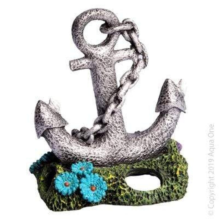 Aqua One Ruined Anchor on Reef 10.5 x 7 x 12cm - Aquatic Supplies Australia