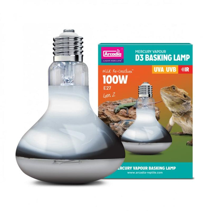Arcadia Mercury Vapour D3 Basking Lamp - Aquatic Supplies Australia