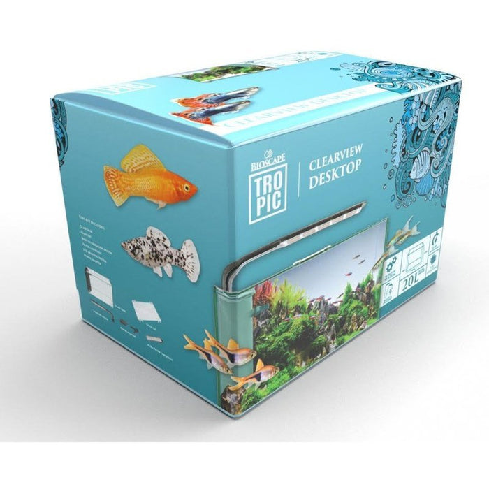 Bioscape Tropic Clearview Desktop Aquarium 20L - Aquatic Supplies Australia