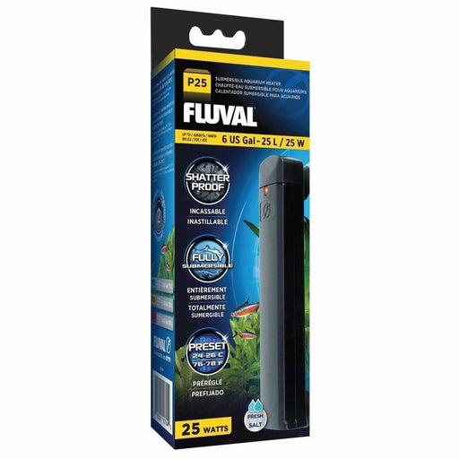 Fluval P25 Pre - set Submersible Heater 25W 15cm (25L) - Aquatic Supplies Australia
