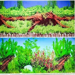 Marina Seaview Background Blue Spring Wood/Aquatic Plants 30cm High Aquatic Supplies Australia