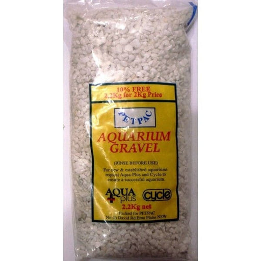 Natural Snow White Gravel 2.2kg - Aquatic Supplies Australia