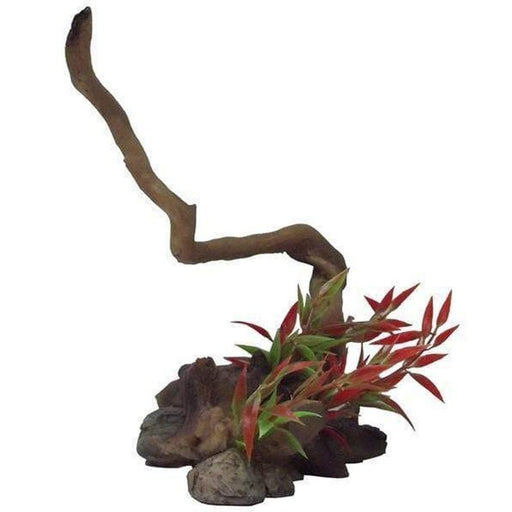 Neptune Driftwood with Plants Large 2 20cm - Aquatic Supplies Australia
