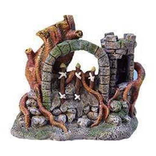 Neptune Middle Earth Twin Rock Arches and Tree 16 x 11cm - Aquatic Supplies Australia