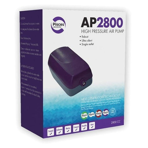 Pisces High Pressure Air Pump AP2800 Single Outlet (up to 100L) - Aquatic Supplies Australia