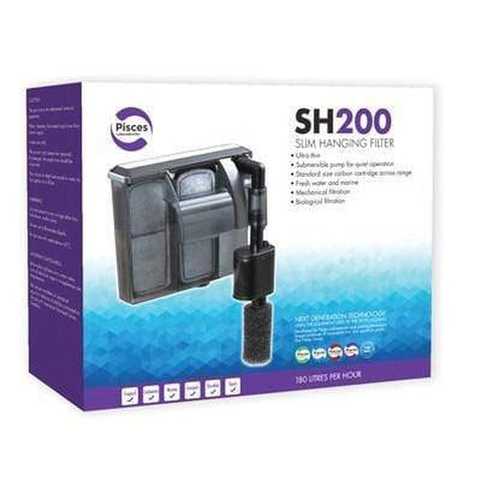 Pisces Slim Hanging Filter SH200 (45L, 180L/hr) Aquatic Supplies Australia