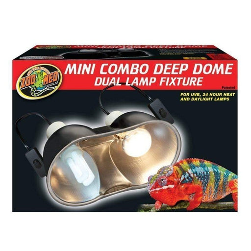 Zoo Med Mini Combo Deep Dome Dual Lamp Fixture - Aquatic Supplies Australia