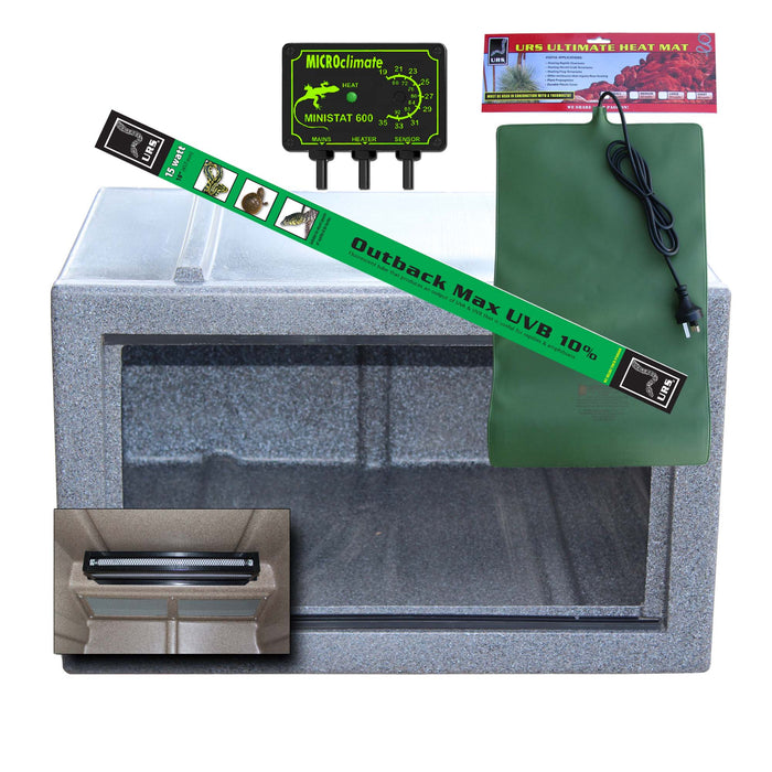 URS Deluxe Reptile Vivarium with Heat & Light - Small