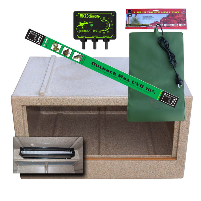 URS Deluxe Reptile Vivarium with Heat & Light Medium