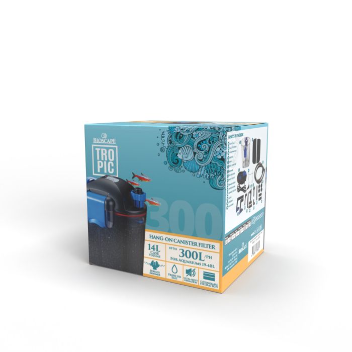 Bioscape Hang On Canister Filter 300 (300L/hr, 19-40L)