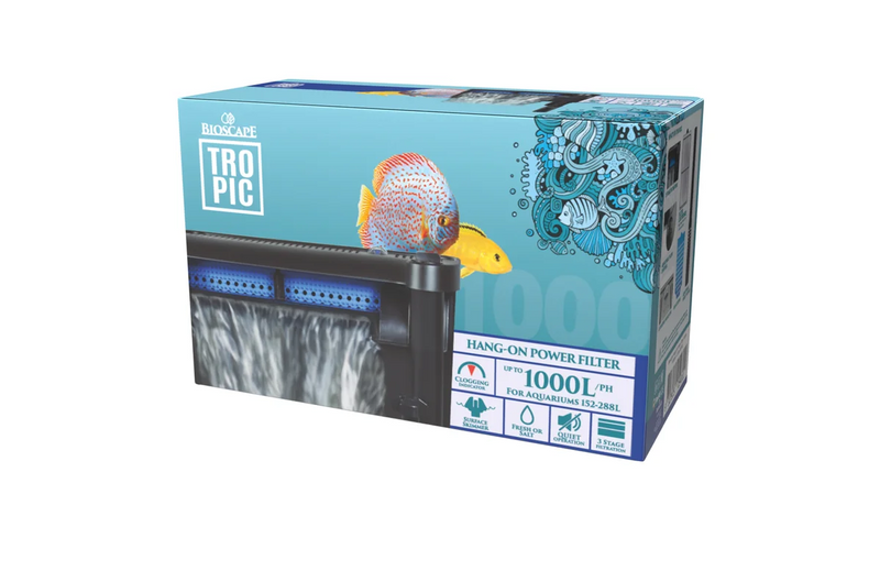 Bioscape Hang On Power Filter X-Large 1000 (1000L/hr, 288L)