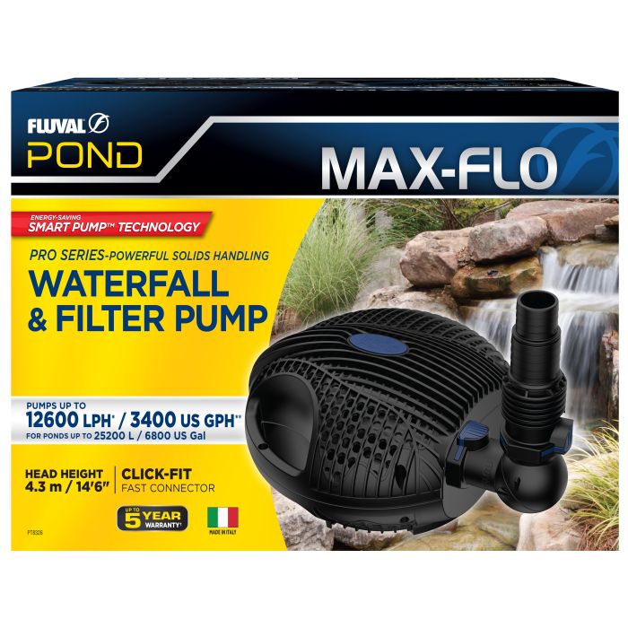 Fluval Max-Flo Waterfall & Filter Pump 12600L/h (ponds up to 25200L)