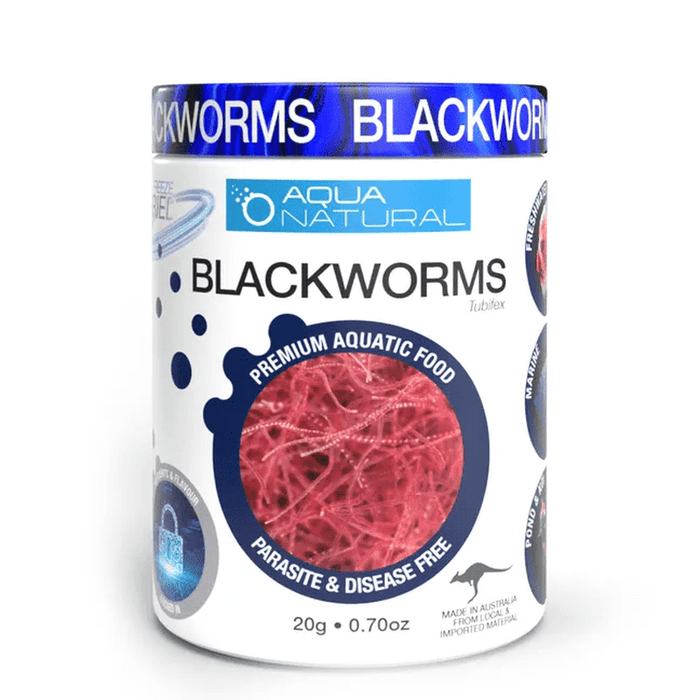 Aqua Natural Freeze Dried Blackworms 20g - Aquatic Supplies Australia