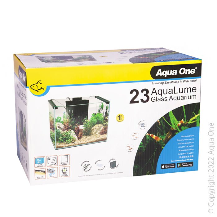 Aqua One AquaLume 23 Glass Aquarium 23L (23L 40L X 25D X 26CM H) - Aquatic Supplies Australia