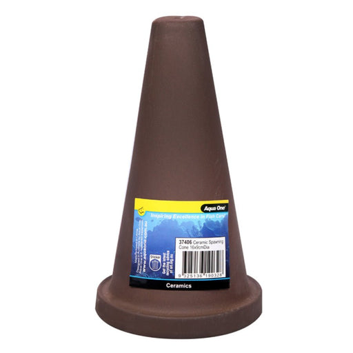 Aqua One Ceramic Breeding Hide Cone 15 x 9cm - Aquatic Supplies Australia