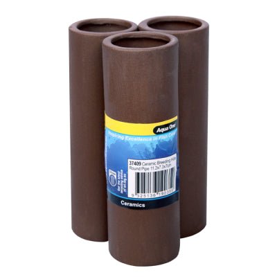 Aqua One Ceramic Breeding Hide Round Pipe 11.2 x 7.3 x 7cm - Aquatic Supplies Australia