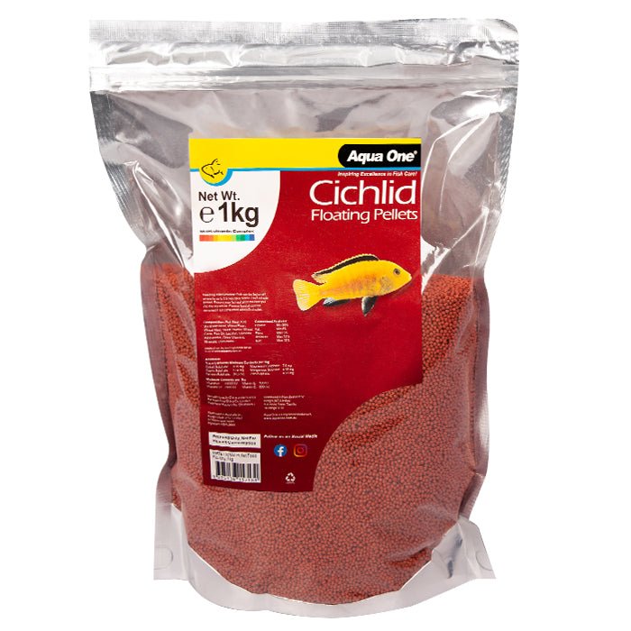 Aqua One Cichlid Floating Pellets 1kg - Aquatic Supplies Australia