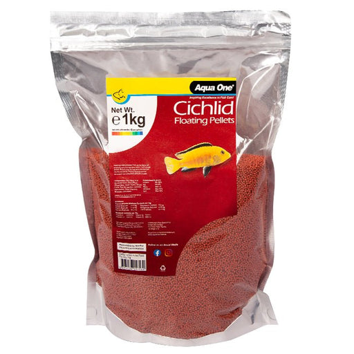 Aqua One Cichlid Floating Pellets 1kg - Aquatic Supplies Australia
