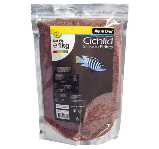 Aqua One Cichlid Sinking Pellets 1kg - Aquatic Supplies Australia