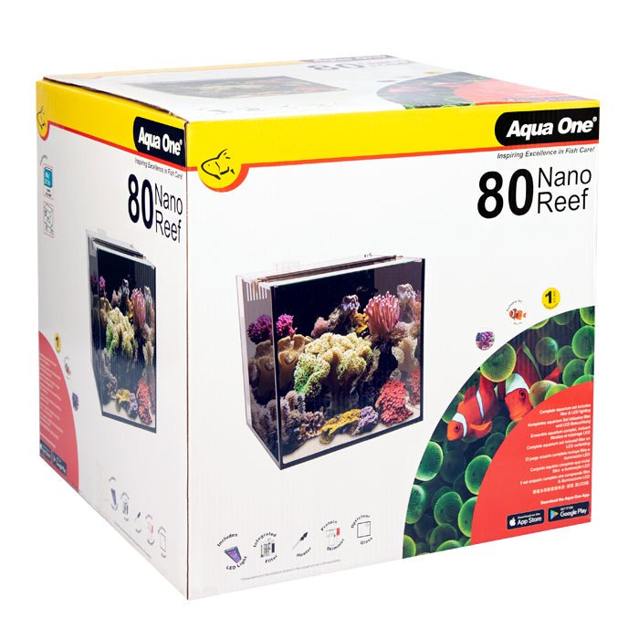 Aqua One NanoReef 80 Marine Aquarium 80L 45 X 45 X 45cm - Aquatic Supplies Australia