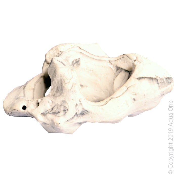 Aqua One Ornament White Marble Rock With Holes Large 23.5 x 12.5 x 10.5cm - Aquatic Supplies Australia