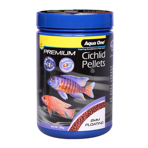 Aqua One Premium Cichlid Floating Pellets 390g - Aquatic Supplies Australia
