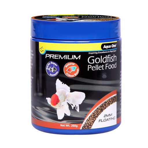 Aqua One Premium Goldfish 2mm Floating Pellet 260g - Aquatic Supplies Australia