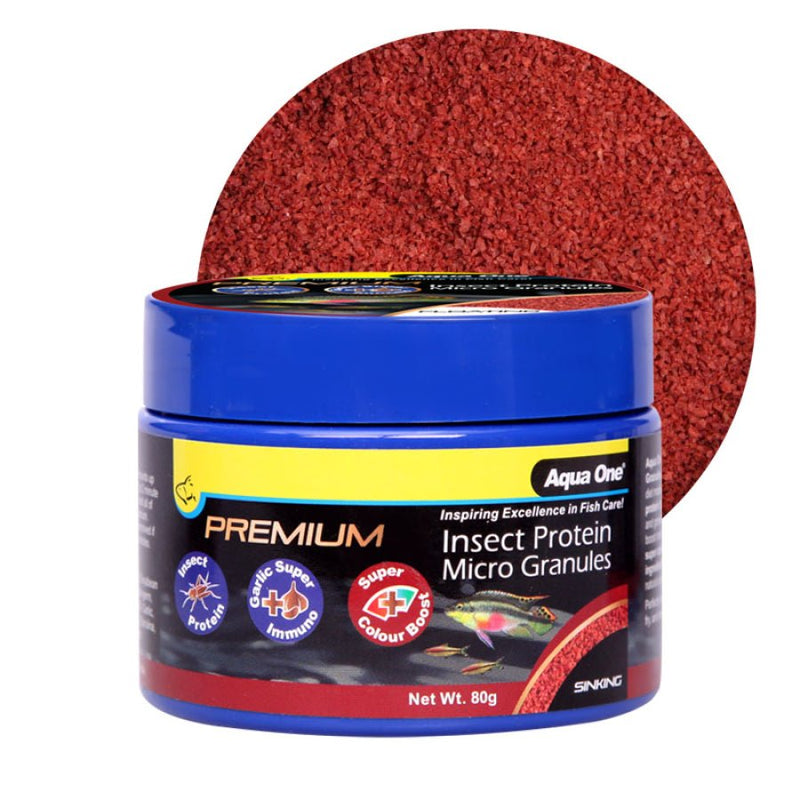 Aqua One Premium Insect Protein Micro Granules 80g - Aquatic Supplies Australia