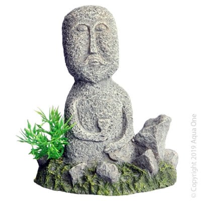 Aqua One Stone Face Man Rock Garden 10.5 x 7.5 x 12.5cm - Aquatic Supplies Australia