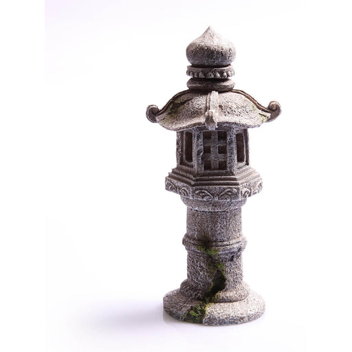 Aqua One Stone Lantern Pagoda 9.5 x 9 x 23cm - Aquatic Supplies Australia