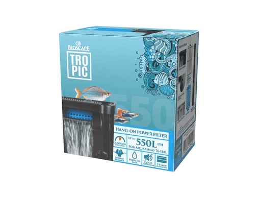 Bioscape Hang On Power Filter Medium 550 (550L/hr, 114L) - Aquatic Supplies Australia