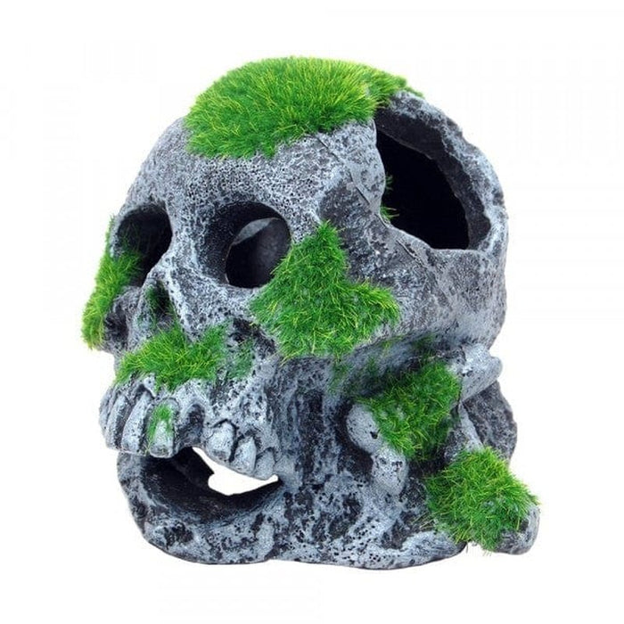 Bioscape Moss Covered Skull 12 x 13cm - Aquatic Supplies Australia