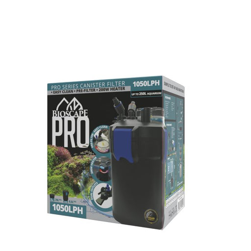 Bioscape PRO Easy Clean Canister Filter with Heater 1050L/hr (250L) - Aquatic Supplies Australia