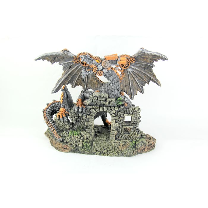 Bioscape Steampunk Mechanical Dragon 26 x 11 x 22cm - Aquatic Supplies Australia