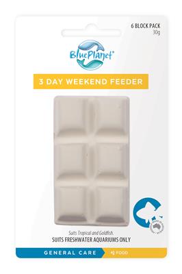 Blue Planet Weekend Feeder 6 Block Pack 30g - Aquatic Supplies Australia