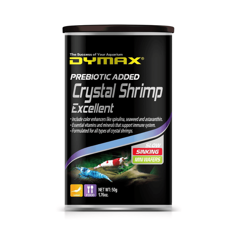 Dymax Crystal Shrimp Slow Sinking Mini Wafers 50g - Aquatic Supplies Australia