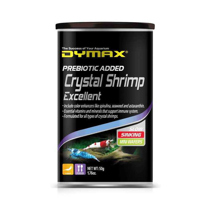 Dymax Crystal Shrimp Slow Sinking Mini Wafers 50g - Aquatic Supplies Australia