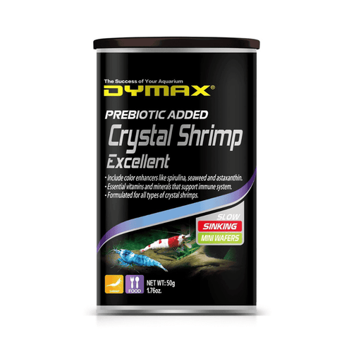 Dymax Crystal Shrimp Slow Sinking Mini Wafers 50g - Aquatic Supplies Australia