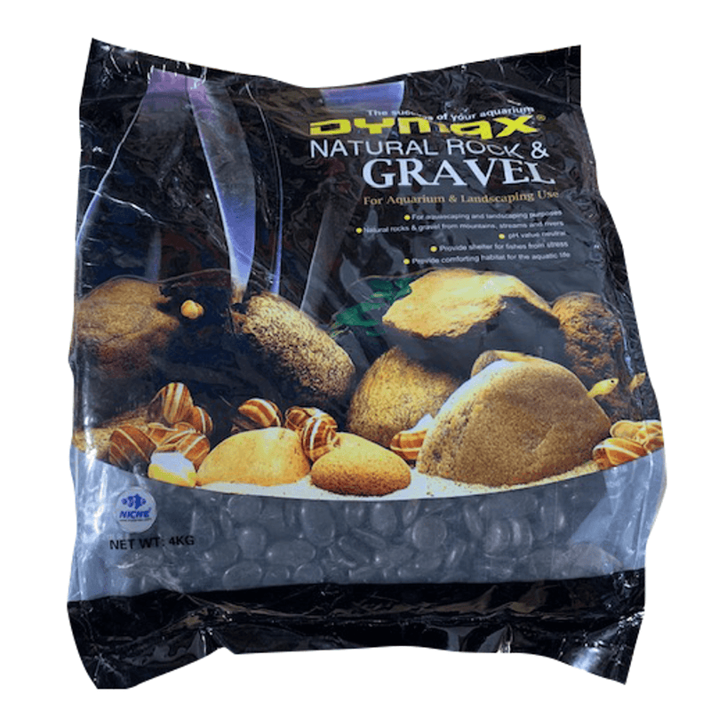 Dymax Pure Black Stone 3-5cm - Aquatic Supplies Australia
