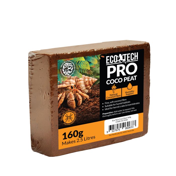 Eco Tech Coco Peat Hermit Crab Bedding 160g - Aquatic Supplies Australia