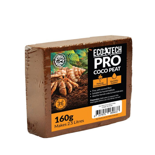 Eco Tech Coco Peat Hermit Crab Bedding 160g - Aquatic Supplies Australia