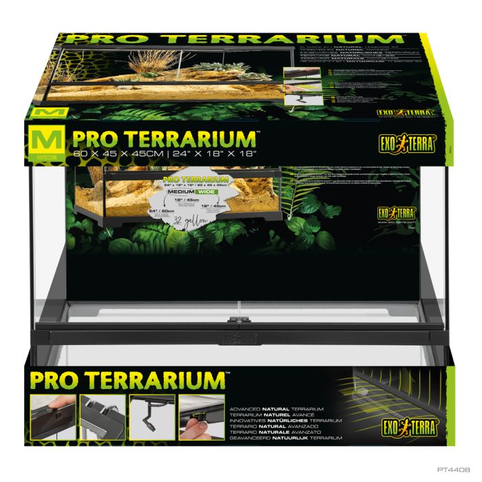 Exo Terra Pro Terrarium Medium/Wide 60 x 45 x 45 cm - Aquatic Supplies Australia