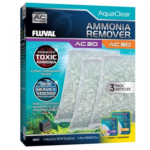 Fluval AquaClear 20 & 30 Ammonia Remover 90g x 3 Pack - Aquatic Supplies Australia