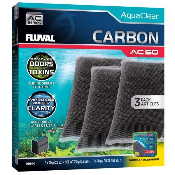 Fluval AquaClear 50 Activated Carbon 3 x 70g Pack - Aquatic Supplies Australia