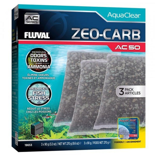 Fluval AquaClear 50 Zeo Carb 90g x 3 Pack - Aquatic Supplies Australia