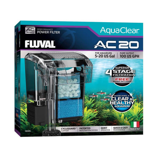 Fluval Aquaclear Hang on Filter AC20 (379L/h, 18-76L) - Aquatic Supplies Australia